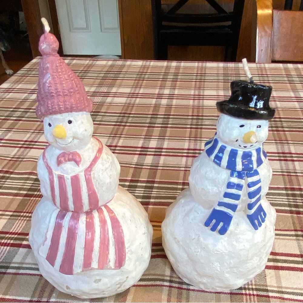 Marketplace Welcome Home Snowman & Snow Woman Christmas Candles